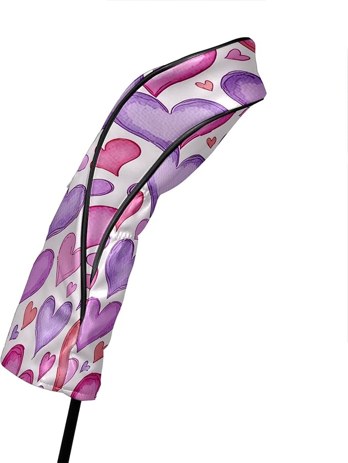 Golf Driver Head Covers Fairway Wood Headcovers, Premium Leather Golf Club Covers with Anti-Scratch Lining 1/3/5 Wood Cover for Golf Clubs for Women Men (Marble Blue)