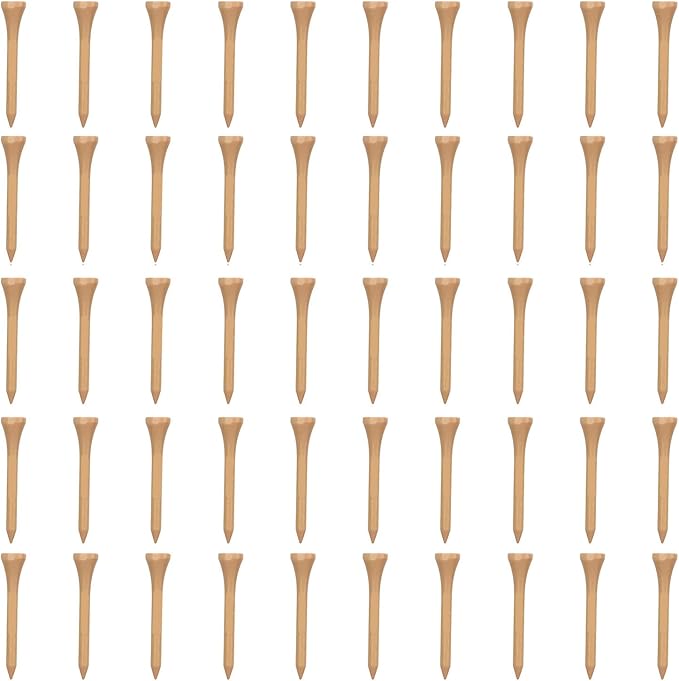 plplaaoo Professional Golf Tees 50pcs Premium Wooden Golfing Tees for Improved Accuracy and Power Durable Maple Wood Golf Accessories