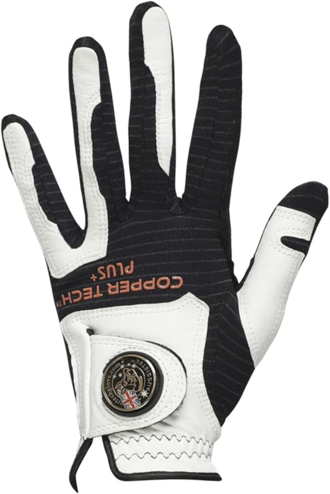 Ultra Premium Leather Golf Glove for Men – Copper-Infused, Compression Fit, All-Weather, Pain Relief