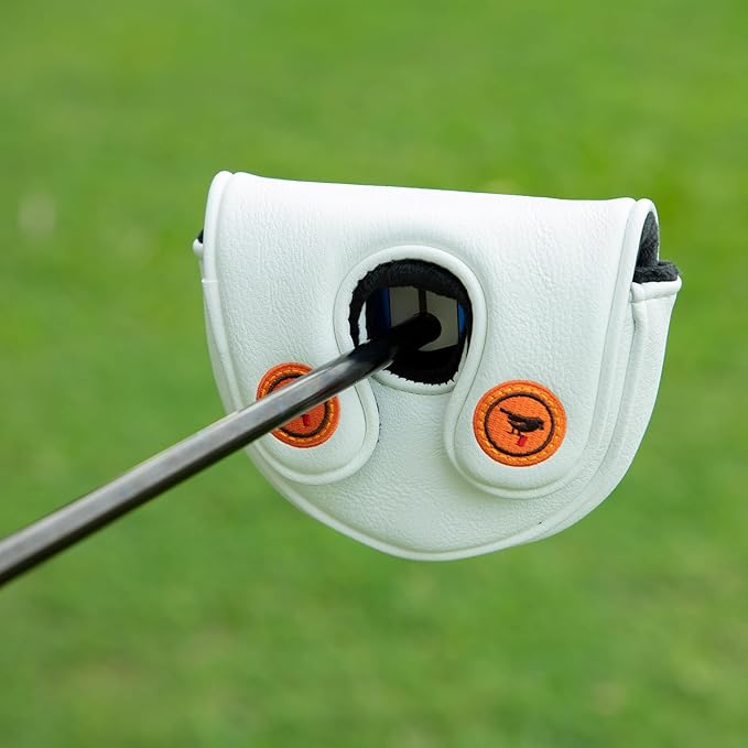 Golf Headcovers Elegant Embroidery Premium Leather Birdie Golf Driver Cover Fairway Hybrid Cover Blade Putter Cover Golf Mallet Putter Cover for OZ1 MEZZ 1 MEZZ1 MAX Putter