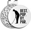 Best Dad by Par Golf Ball Markers, Men's Golf Accessories, Birthday Retirement Golf Gifts for Dad Husband Grandpa