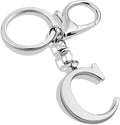 LAXPICOL Gold Letter A-Z Keychain for Women Bag Charms Purse Charms For Handbags Metal Alphabet Initial Letter Keychain