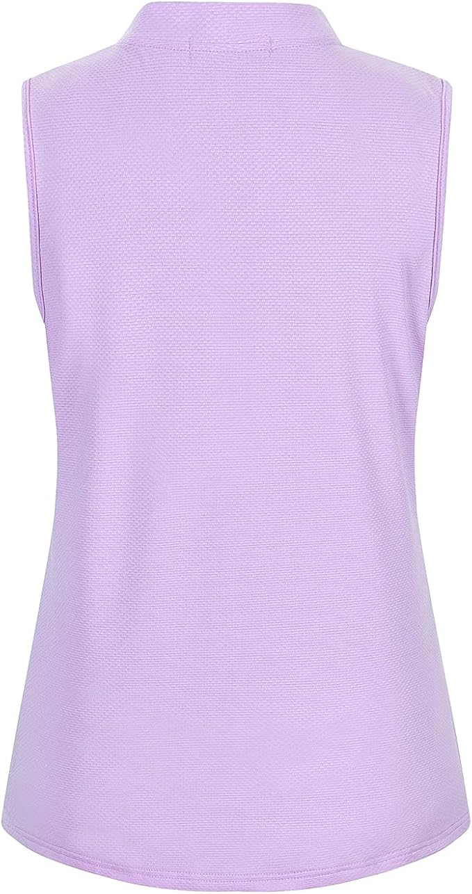 Womens Sleeveless Golf Polo Shirts Lightweight Tennis Sport Tops