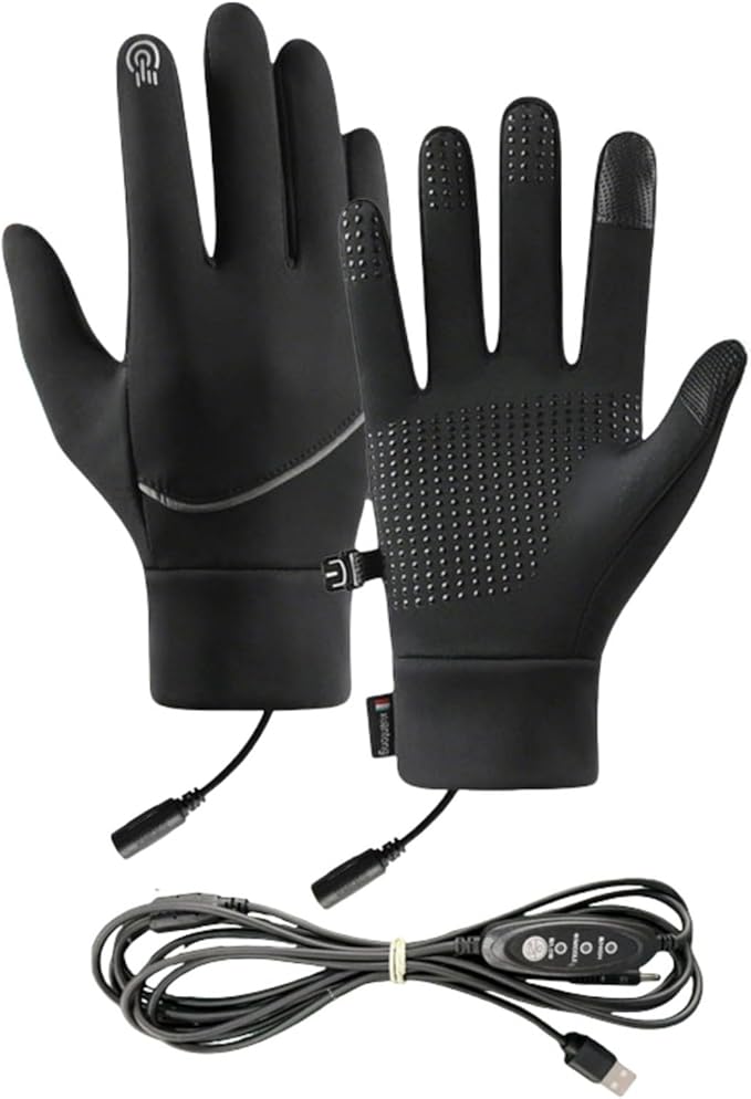 Heated Gloves for Men and Women, Winter Full Finger Hand Warmers Heated Gloves for Skiing Cycling Golf Hiking