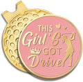 Pink Golfer Ball Marker with Magnetic Hat Clip, Funny Golf Accessories Gifts for Men Women, Novelty Birthday Gifts for Men Women Golfer Fan