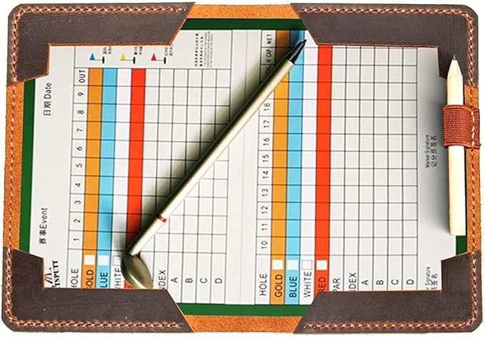 Personalized Leather Golf Scorecard & Yardage Book Holder, Personalized Golf Gift, Yardage Book Holder, Gifts for Dad, Gifts for Golfers