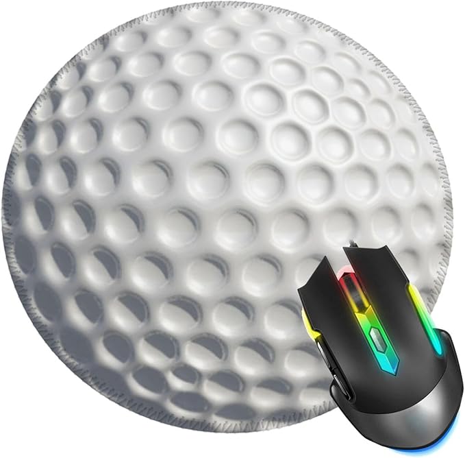 Golf Ball Mouse Pad,Golf Sport Mouse Pads for Desk, Stitched Edge Mousepad with Non-Slip Rubber Base, Gaming Mouse Mat for Computer Laptop Home Office