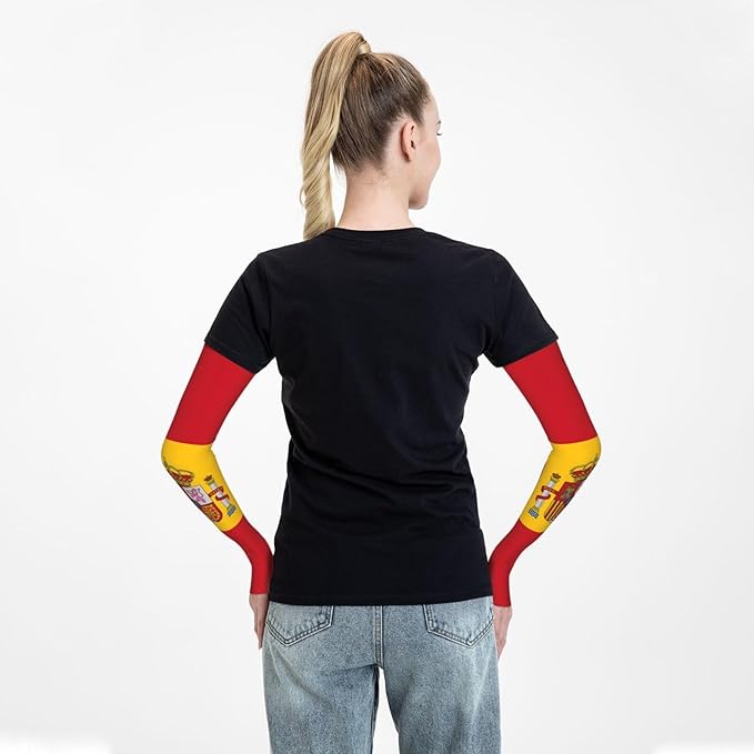 Cute Flag Arm Sleeves Cooling Sun Protection Sports Flag Sleeves for Men Women