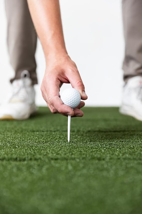 Beaver Tail Golf Simulator Mat with The Most Realistic Hitting Strip Insert for Joint Injury Prevention
