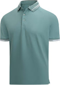 Esabel.C Mens Golf Shirts Short Sleeve Stretch Moisture Wicking Performance Dry Fit Collared Golf Shirts for Men
