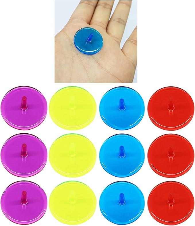 Golf Ball Markers Bulk 50/100/150 Pcs Position Marker Multicolor Transparent Plastic 25mm Flat Round Golf Mark Accessories