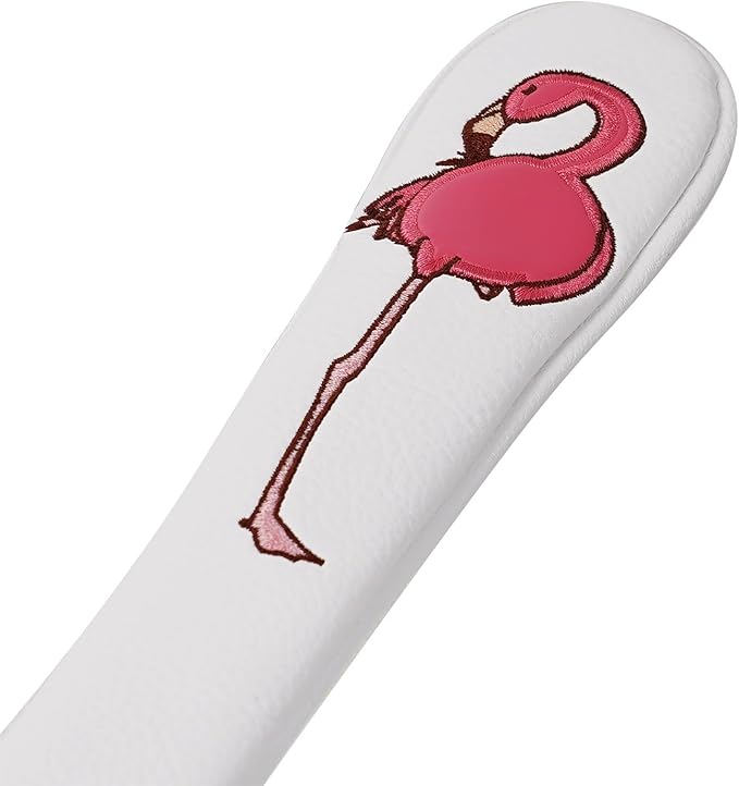 Craftsman Golf Flamingo White Golf Driver Fairway Wood Hybrid Putter Headcover Head Cover
