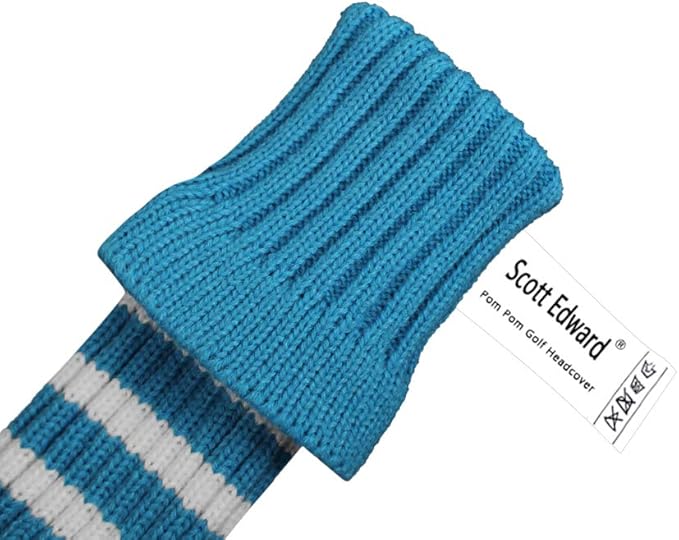 Scott Edward Golf Headcovers for Woods Set of 3 Fits Well Driver(460cc) Fairway Wood and Hybrid(UT) The Perfect Change for Golf Bag Classic Striped Style