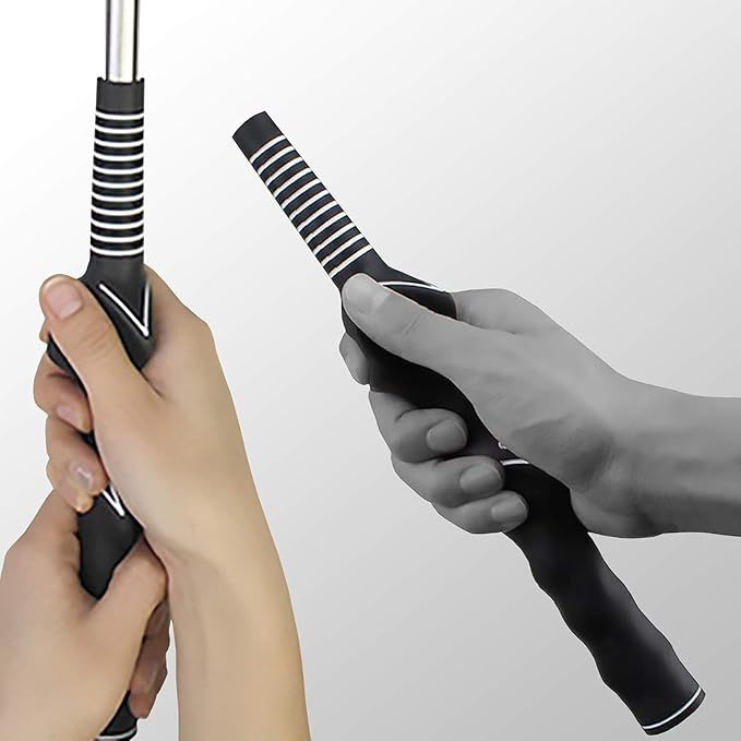 1Pcs Golf Grip Trainer for Improving Hand Positioning | Lightweight Golf Swing Trainer | Molded Anti-Slip Wrist Trainer | Black | Right Hand / Left Hand |