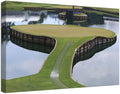 TPC Sawgrass Golf Course Wall Art for Living Room Bedroom Bathroom Home Decorations Golf Posters Canvas Prints Golf Pictures Framed Artwork Ready to Hang(12''H x 16''W)