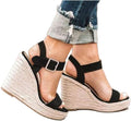 VICKI·VICKI Wedges for Women Platform Sandals Wedge Heels for Sandals Comfortable Summer Espadrille Shoes Ankle Strap&Open Toe