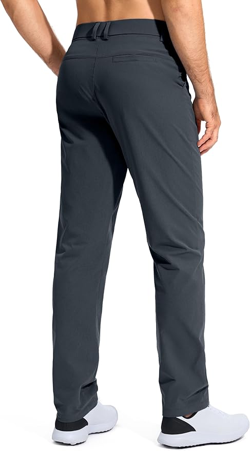 Pudolla Men's Golf Pants Stretch Work Dress Comfy Pants 30"/32"/34" Lightweight Quick Dry Casual Slacks Trousers with Pockets