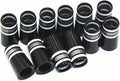 12pcs Universal Premium Double White Black Ring Grey Stripes Design Golf Iron Shaft Adapter Ferrules Tip .370 Iron Ferrules