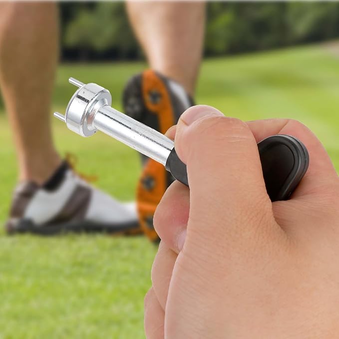 Mozeat Lens Golf Shoe Spikes Wrench Stainless Steel Multifunction Golf Shoes Cleat Wrench Adjustment Cleat Key Universal Spike Shoes Replacement Tool