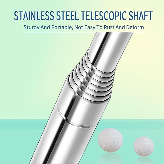 Golf Ball Retriever for Water Telescopic, 9Ft/12Ft Stainless Steel Ball Retriever Tool Golf Ball Grabber