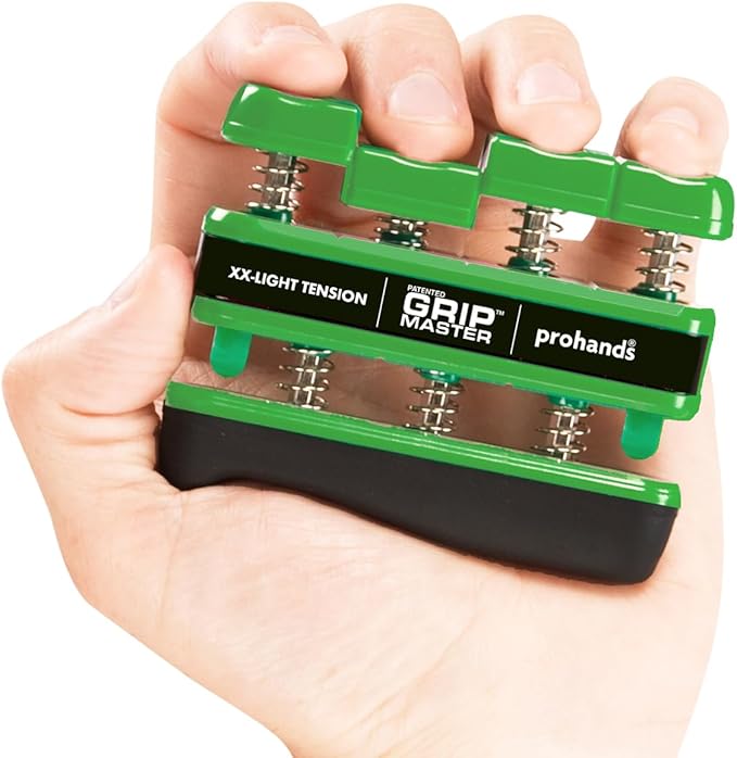 Prohands Gripmaster Hand Exerciser, Finger Exerciser (Hand Grip Strengthener), Spring-Loaded, Finger-Piston System, Isolate & Exercise Each Finger