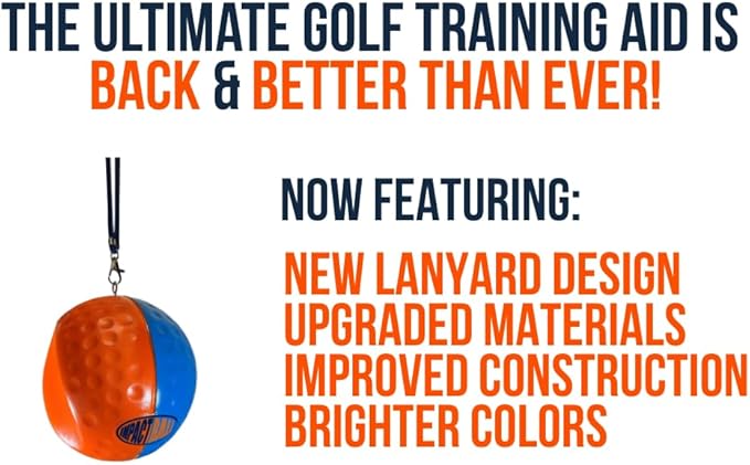 Pro Model - The Legitimate Patented Golf Swing Training Aid to Fix Hooks, Slices, Chicken Wings, and More - Designed for Superior Control, Comfort, and Durability - Lanyard for All Heights