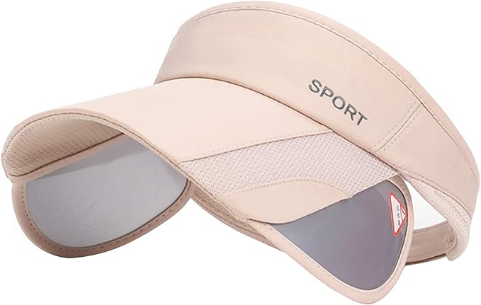 Summer Sun Visor Hat - Women Adjustable Golf Cap with Retractable Brim, UV Protection Beach/Tennis Sport Hat