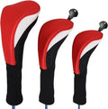 3pcs Nylon Golf Head Covers with Interchangeable Tags, Elastic Self-Fixing Closure, Durable Golf Accessories for Fairway & Driver Clubs
