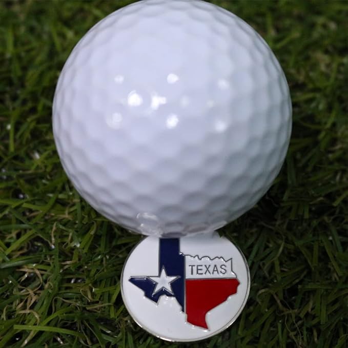 Lot of 10 Golf Ball Markers Assorted Patterns - Soft Enamel Technique