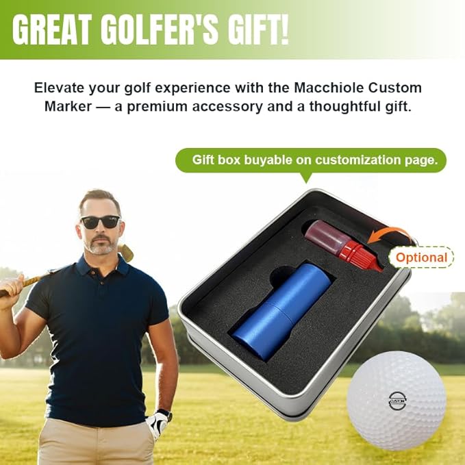 Custom Golf Ball Stamp Personalized Self-Ink Golf Ball Stampers Golf Accessories Monogram Ball Marker Gifts for Golfers Men Dad Boyfriend Husband