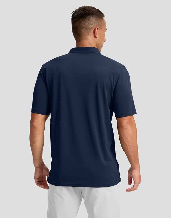 Men's Golf Shirts Dry Fit Moisture Wicking Performance Short Sleeve Collared Polo Shirts for Casual Athletic Business