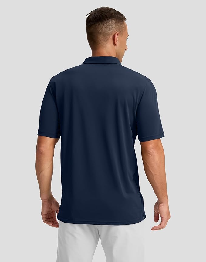Men's Golf Shirts Dry Fit Moisture Wicking Performance Short Sleeve Collared Polo Shirts for Casual Athletic Business
