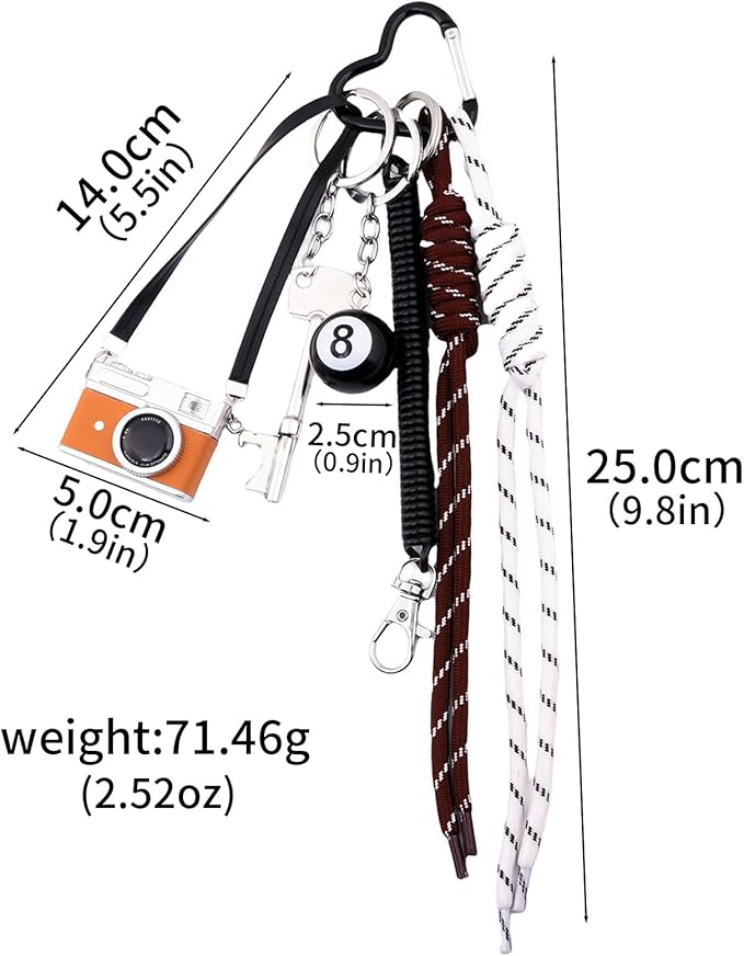 Tote Bag Purse Charms for Handbags - Cute Keychain, Y2K Rope Key Chain Accessories - Designer Jewelry Gift for Women