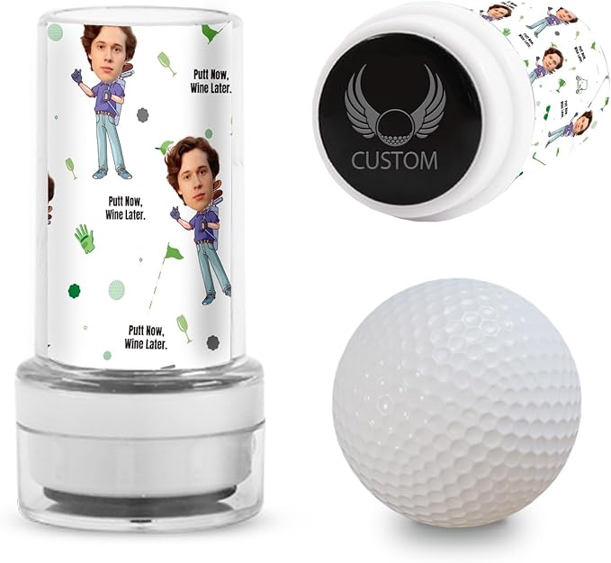 Custom Golf Ball Stamps Personalized Self-Ink Long Lasting Golf Ball Markers Customizable Funny Case Icon Sticker Golf Ball Stamper