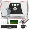 Golf Hitting Net with Putting Mirror - 10×7ft Heavy Duty Golf Practice Net for Indoor & Outdoor Use, Easy to Assemble
