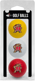 Team Golf NCAA Regulation Size Golf Balls, 3 Pack, Full Color Durable Team Imprint