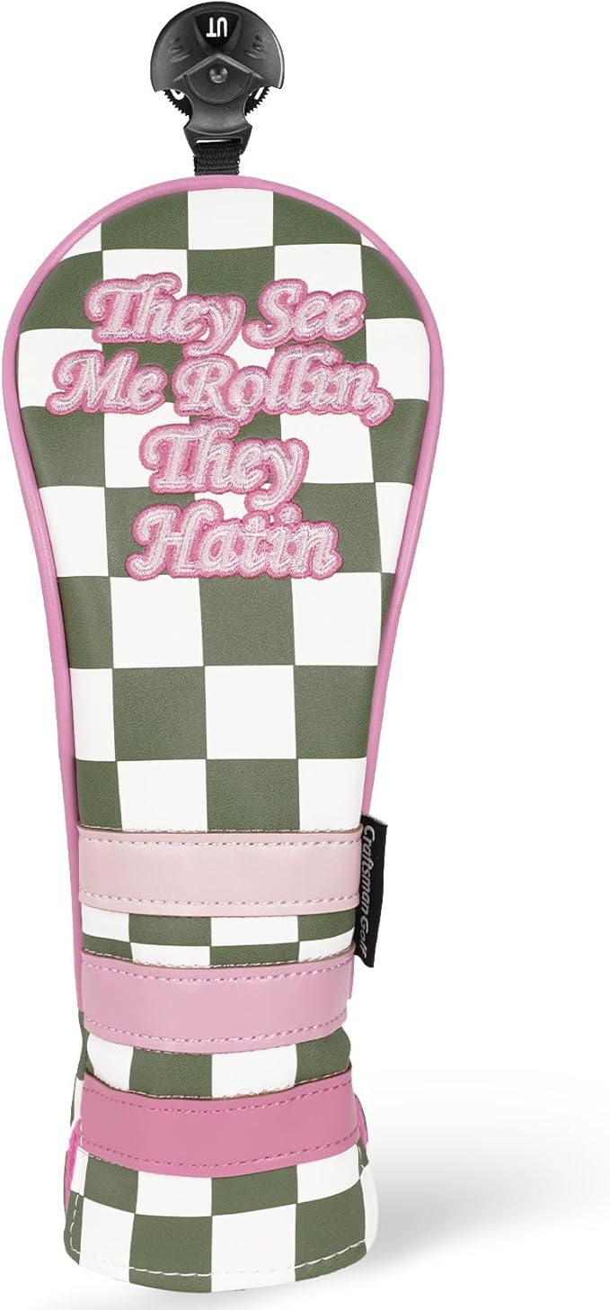Craftsman Golf Club Cover Golf Head Cover for Driver Fairway Hybrid/Utility Woods Headcover Set Putter Head Cover for Mallet Blade DF3