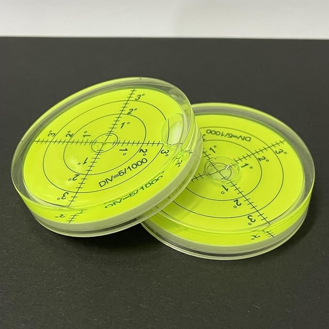 High Precision Circular Bubble Spirit Levels Golf On-Course Accessories Ball Markers for Golf Putting Aid Reader (60x12mm)