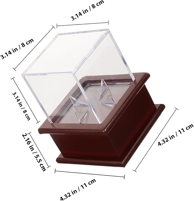 Acrylic Cube Baseball Display Case 8X8X8Cm Dustproof Moisture-Resistant Baseball Holder for Collectibles and Golf Ball Display Storage Box