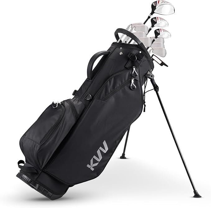 KVV Men's Golf Clubs Package Set, 11-Club Complete Set with/Without Stand Bag/7-Piece Irons (5~P#), Right Handed/Left Handed