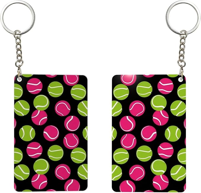 Golf Keychains Rectangular Acrylic Keychain Daily Key Ring Car Key Fob Holder 2X3 Inch