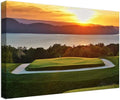 chenchenArt Sleepy Hollow 16 Hole Golf Course Wall Art for Living Room Bedroom Bathroom Home Decorations Sleepy Hollow Golf Course Picture Poster Canvas Prints Framed Ready to Hang(12''H x 16''W)