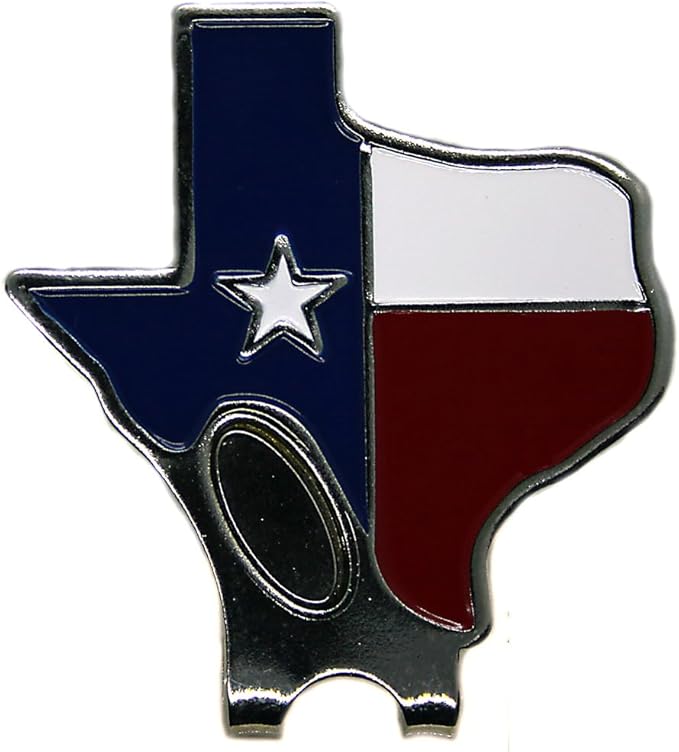 USA Flag Golf Ball Marker with USA Flag Hat Clip