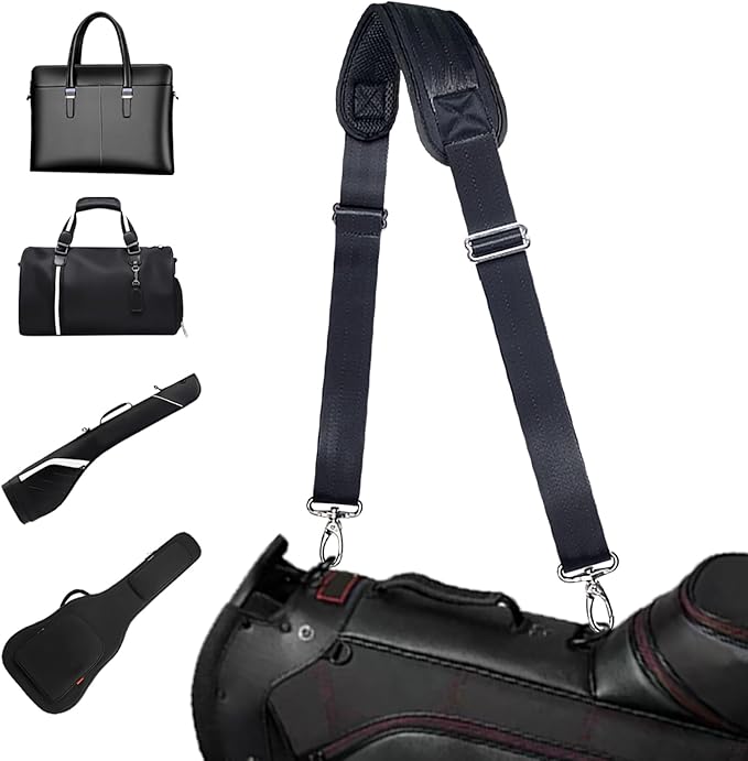 Heavy Duty Shoulder Strap for Bag Universal Replacement 58" Fixed Padded Adjustable Buckle