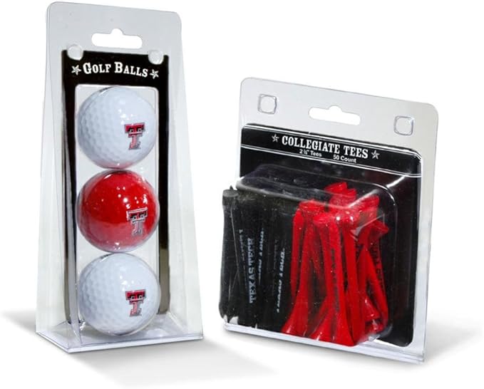 Team Golf NCAA Logo Imprinted Golf Balls (3 Count) & 2-3/4" Regulation Golf Tees (50 Count), Multi Colored