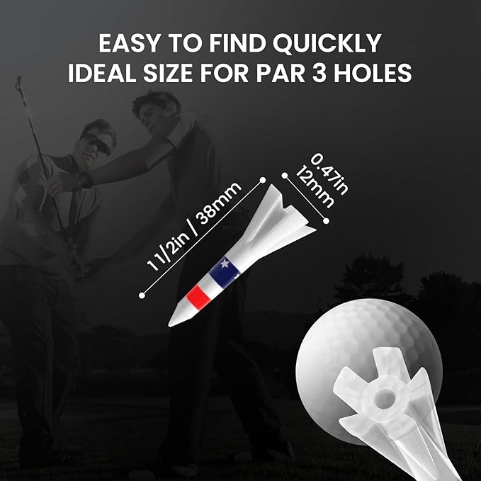 Golf Tees Plastic 1 1/2 inch Value 300 600 Pack, Upgrade More Unbreakable Bulk Stable Reduce Friction Side Spin Tee for Men Women Ladies