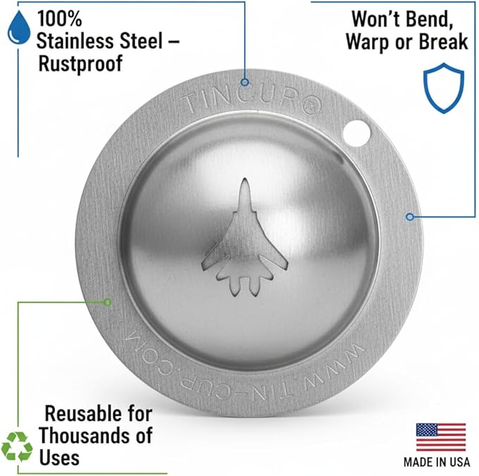 Tin Cup Golf Ball Marker Stencil - Premium Personalization Tool for Golfers - Custom Design Ball Marker - Golf Accessories Gift for Men and Women- Made in The USA