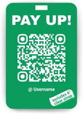 Pay UP Golf Bag Tag with Custom QR Code Funny Venmo Tip Tag Personalized Golf Accessory Gift for Golfers