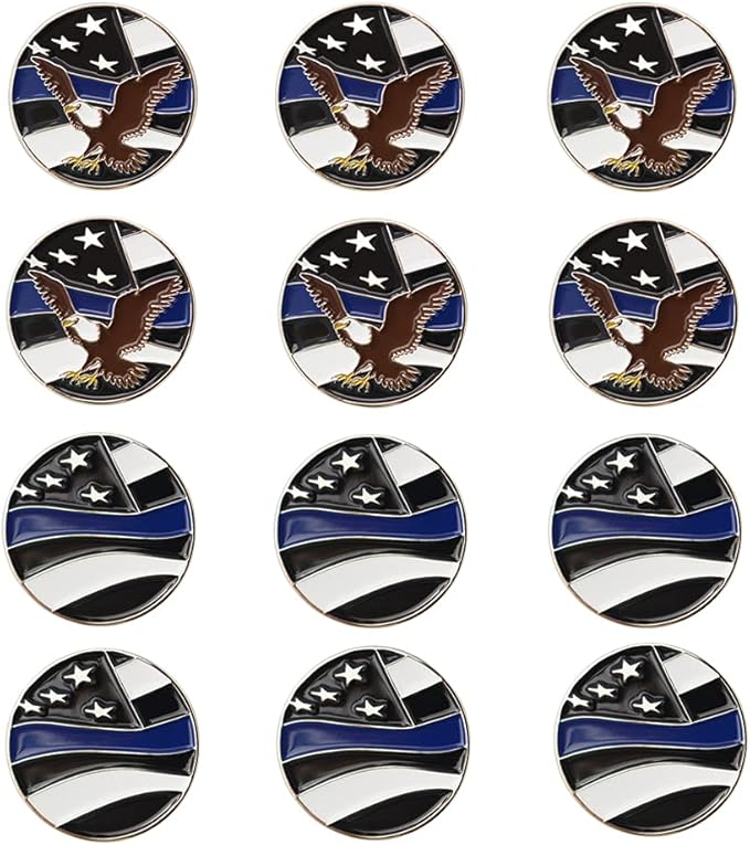Golf Ball Markers Assorted Patterns Value Pack of 12 Golf Gifts, Golf Cap Clips and Divot Repair Tools Parter Accessories Sets for Men Women Golfer