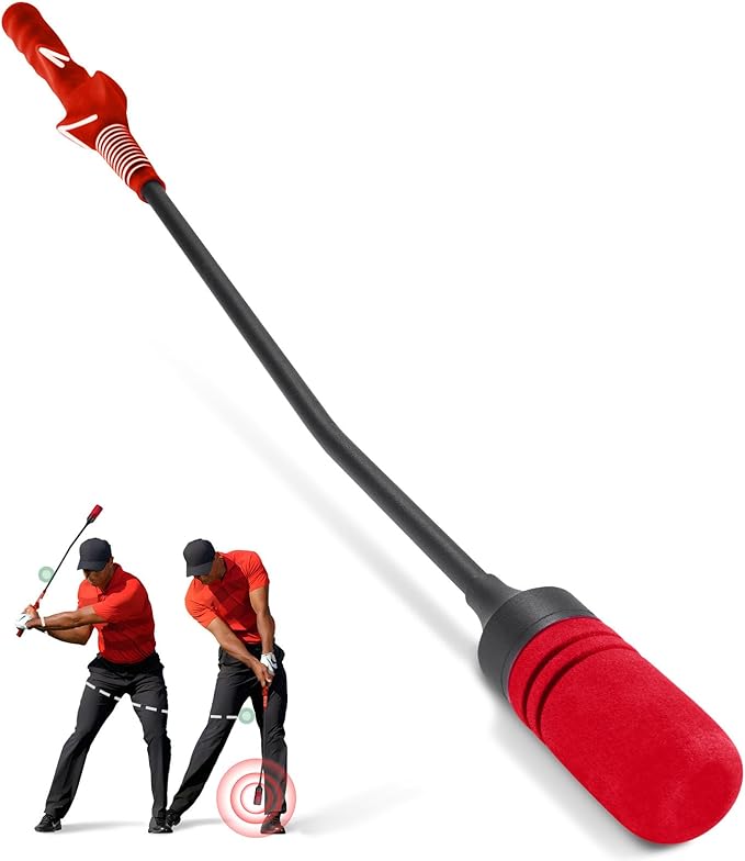 Golf Swing Trainer - Click Stick Golf Trainer for Golf Tempo Practice, Weighted Golf Training Aid Helps Enhance Strength, Improve Swing Rhythm & Maintain Balance